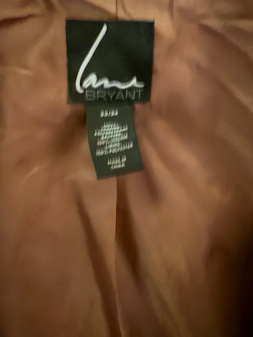 Lane Bryant Brown Faux Leather Moto Jacket W 22-24